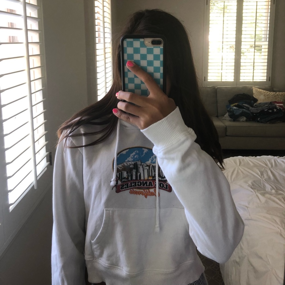 Brandy Melville Cropped LA Hoodie